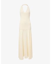 St. Agni - Circle-Hem Jersey And Cotton-Poplin Maxi Dress - Lyst