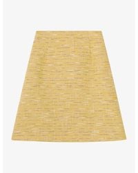 LK Bennett - Varley Tweed-Textured Cotton-Blend Mini Skirt - Lyst