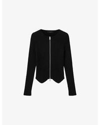 AllSaints - Cruz Zip-Up Knitted Cardigan - Lyst