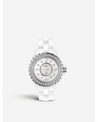Chanel H2572 J12 29mm Diamonds High-tech Ceramic, Mother-of-pearl And Diamond Watch - White