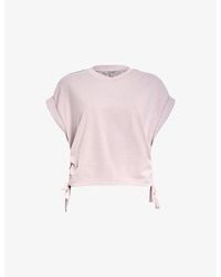 AllSaints - Mira Cropped Organic-Cotton T-Shirt - Lyst