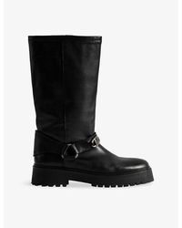 Zadig & Voltaire - Angie Leather Biker Boots - Lyst