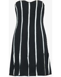 Reformation - Vintage Nicole Miller Romi Strapless Silk-blend Mini Dress - Lyst