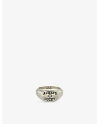 Twojeys - Always Lucky Sterling- Plated Brass Signet Ring - Lyst