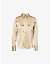 Vince - Flap-pocket Regular-fit Silk Shirt - Lyst
