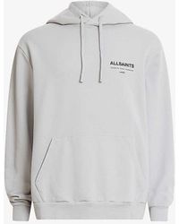 AllSaints - 'access All Areas' Logo-print Organic-cotton Hoody - Lyst