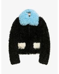 Marni - Short Contrast Lamb-Shearling Jacket - Lyst