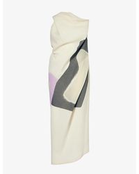 Issey Miyake - Meanwhile Graphic-pattern Voile Midi Dress - Lyst
