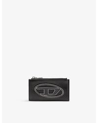 DIESEL - 1Dr Logo-Plaque Leather Card Holder Lii - Lyst