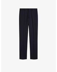 Ted Baker - Vy Skyets Slim-fit Mid-rise Wool Trousers - Lyst