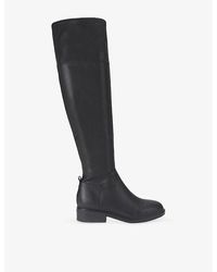 KG by Kurt Geiger - Tisha 2 Flat Faux-Leather Knee-High Boots - Lyst