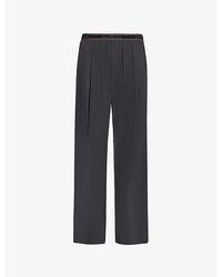 Acne Studios - Pimono Branded-Waistband Wide-Leg Relaxed-Fit Woven Trousers - Lyst