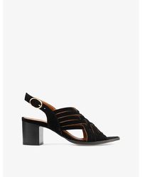 LK Bennett - Kacey Heeled Suede Sandals - Lyst
