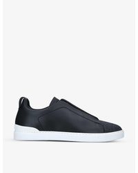 ZEGNA - Leather Triple Stitchtm Sneakers - Lyst