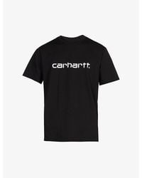 Carhartt - Script Logo-Print Cotton-Jersey T-Shirt - Lyst