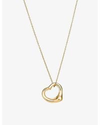 Tiffany & Co. - Elsa Peretti Open Heart 18ct Yellow- Necklace - Lyst