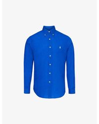 Polo Ralph Lauren - Logo-embroidered Custom-fit Linen Shirt - Lyst