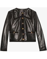Sandro Leather jackets for Women - Up to 50% off at Lyst.co.uk