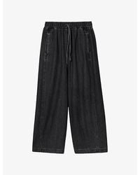 Whistles - Casual Barrel-Leg Denim Trousers - Lyst