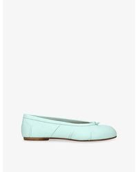 Maison Margiela - Tabi Ballerina Leather Ballet Flats - Lyst
