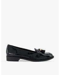 Dune - Global Tassel-embellished Patent Faux-leather Loafers - Lyst
