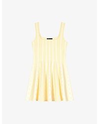 Maje - Jacquard Monogram-Print Stretch-Knit Mini Dress - Lyst