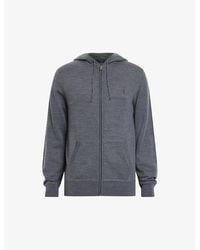 AllSaints - Smith Mode Zipped Merino-Wool Hoody - Lyst