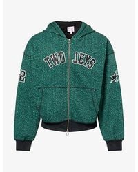 Twojeys - Vintage Varsity Zip Cotton-Jersey Hoody - Lyst