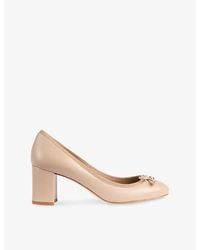 LK Bennett - Juliette Bow-Embellished Leather Courts - Lyst