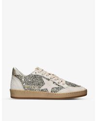 Golden Goose - Ballstar 82346 Logo-print Leather Low-top Trainers - Lyst