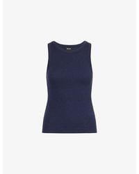ME+EM - Ultimate Ribbed Stretch-Cotton Vest Top - Lyst