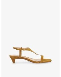 Dune - Monacos T-Bar Suede Sandals - Lyst