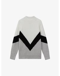 Reiss - Claude Colourblock Stretch-knitted Jumper - Lyst