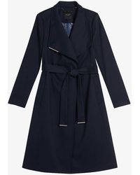 Ted Baker - Rosina Wrap-front Belted Cotton Trench Coat - Lyst