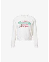 Mother - The Itty Concert Printed Cotton-Jersey Sweatshirt - Lyst