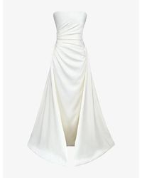 House Of Cb - Sabrina Strapless Satin Bridal Gown Xs (A-C Cup) - Lyst