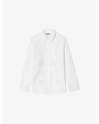 Zadig & Voltaire - Morning Embroidered-Lace Linen And Cotton-Blend Shirt - Lyst