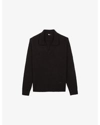 The Kooples - Open-Collar Long-Sleeve Wool Jumper - Lyst