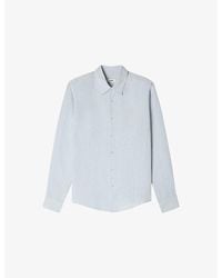 Sandro - Relaxed-Fit Long-Sleeve Linen Shirt - Lyst