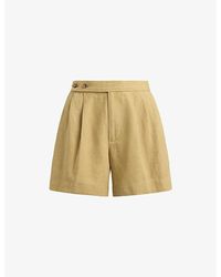 Polo Ralph Lauren - High-Rise Relaxed-Fit Linen Shorts - Lyst