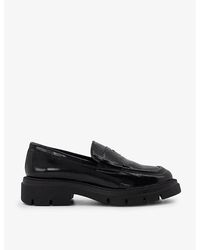 Dune - Gracelyne Penny-trim Patent-leather Loafers - Lyst