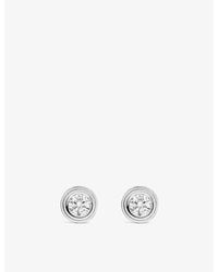 Cartier - D'Amour Extra Small 18Ct- And 0.04Ct Round-Cut Diamond Stud Earrings - Lyst
