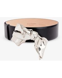 Alexander McQueen - Bow-buckle Leather Belt - Lyst