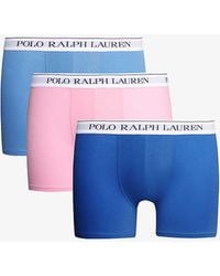 Polo Ralph Lauren - Pack Of Three Branded-waistband Stretch-cotton Boxer Brief - Lyst