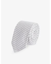 Thom Browne - Stripe-pattern Cotton Seersucker Tie - Lyst