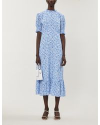 ghost jenna dress blue floral