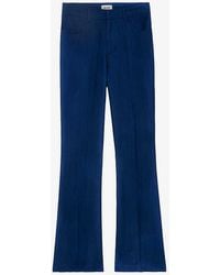 Zadig & Voltaire - Pistol High-rise Flared-leg Woven Trousers - Lyst