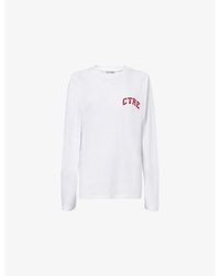 The Couture Club - Logo-Print Long-Sleeve Cotton-Blend T-Shirt - Lyst