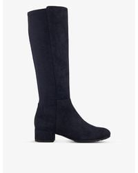 Dune - Tayla Block-Heel Suede Knee-High Boots - Lyst