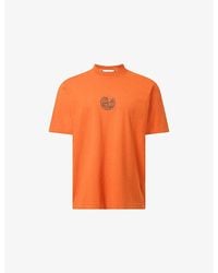 Stone Island - Vertical Logo-Print Short-Sleeve Cotton-Jersey T-Shirt - Lyst